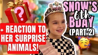 SNOW’S REACTION TO HER SURPRISE ANIMALS + 6th BIRTHDAY PARTY ❤️🥰
