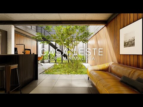 LOFT INDUSTRIAL DE 5X10 METROS COM JARDIM EXCLUSIVO MINIMALISTA - CASA LESTE