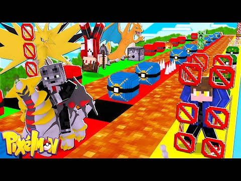 Meus Amigos me Chamaram pra PIOR Corrida de Lucky Pixelmon com os PIORES Pokemon no Minecraft