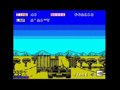 Out Run (2021 Edition) Walkthrough (Hardest level / All Traffics Enabled), ZX Spectrum