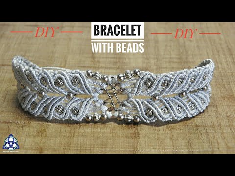 Macrame Bracelet with Beads Tutorial Easy Jewelry Making