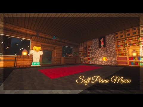 🪵 Wooden Cottage | Minecraft Relaxing Ambience | Soft Piano Music 🎹