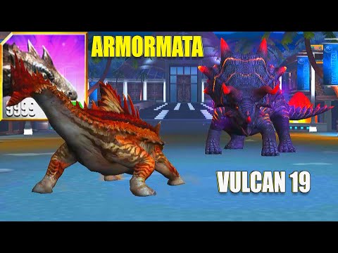 VULCAN 19 VS ARMORMATA MAX LV 9999 | JURASSIC WORLD THE GAME