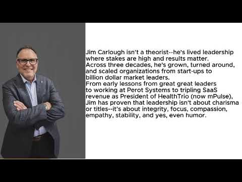 Promotional video thumbnail 1 for Jim Carlough, Professional Speaker