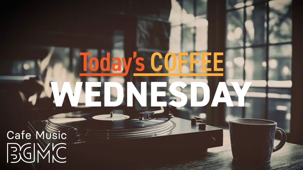 Today's COFFEE WEDNESDAY: 4K Vinyl Cafe Music ☕ Smooth Piano Jazz for Calm Focus
