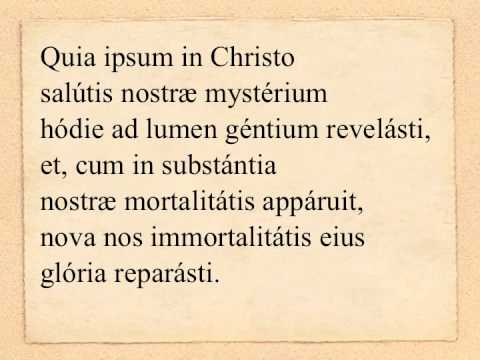 Præfatio de Epiphania Domini (sollemnis)