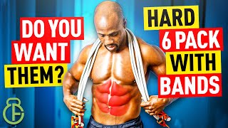 6 PACK ABS WORKOUT WITH RESISTANCE BAND AT HOME (no equipment)