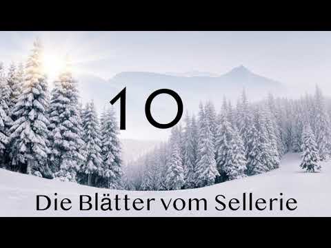 Die Blätter vom Sellerie