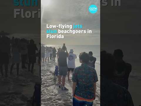 Low-flying jets stun beachgoers in Florida