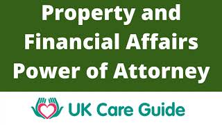 Property and Financial Affairs Power of Attorney