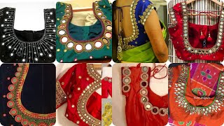 Mirror work blouse designs || #mirrorworkblouse #blousedesigns #newblouse #trending #fashion