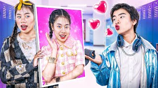 Download lagu Poor Girl Falls In Love With A Handsome Boy | Baby Doll Pretends To Be Rich! mp3