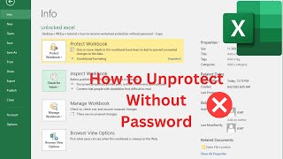 How To unprotect Excel Worksheet without Password