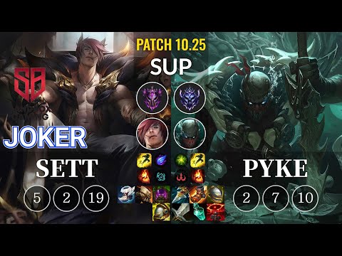 SB joker Sett vs Pyke Sup - KR Patch 10.25