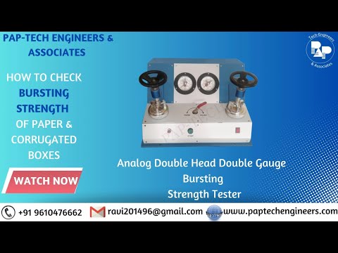 Analog Model Bursting Strength Tester