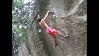 Video thumbnail of Zlatý Drak, 8A+. Bor