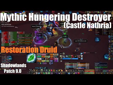 Mythic Hungering Destroyer! - Restoration Druid PoV - Castle Nathria - World of Warcraft Shadowlands