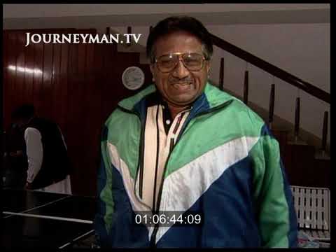 General Pervez Musharraf Playing Squash, Exercising, Pakistan, 2000
