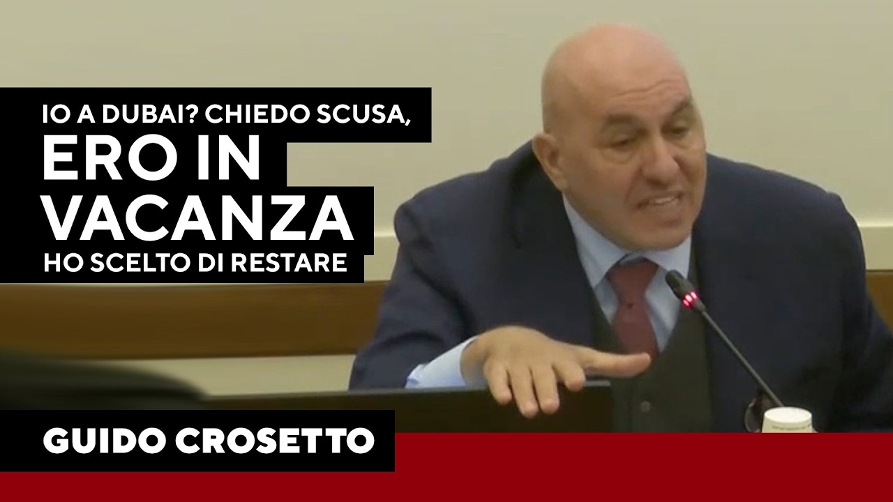 Crosetto: "Io a Dubai? Ero in vacanza. Ho scelto di restare lì per i miei figli, chiedo scusa"