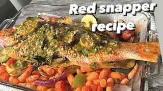 My First Time Baking Red Snapper   It Came Out Perfect!
