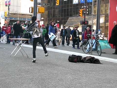 Busker at Vancouver 2010 Winter Olympics