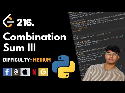 Combination Sum Iii Leet Code 216 Theory Explained Python Code