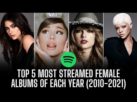 TOP 5 MOST STREAMED FEMALE ALBUMS EACH YEAR (2010-2021)