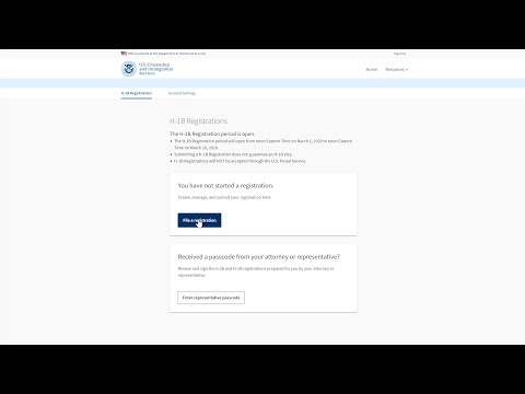 H-1B Electronic Registration Process: Official Registrants Guide