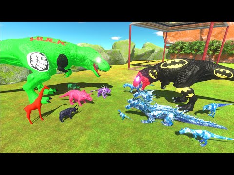 ESCAPE FROM HULK T REX - Animal Revolt Battle Simulator