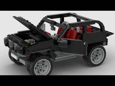 Lego 4896 Jeep rotate 3D