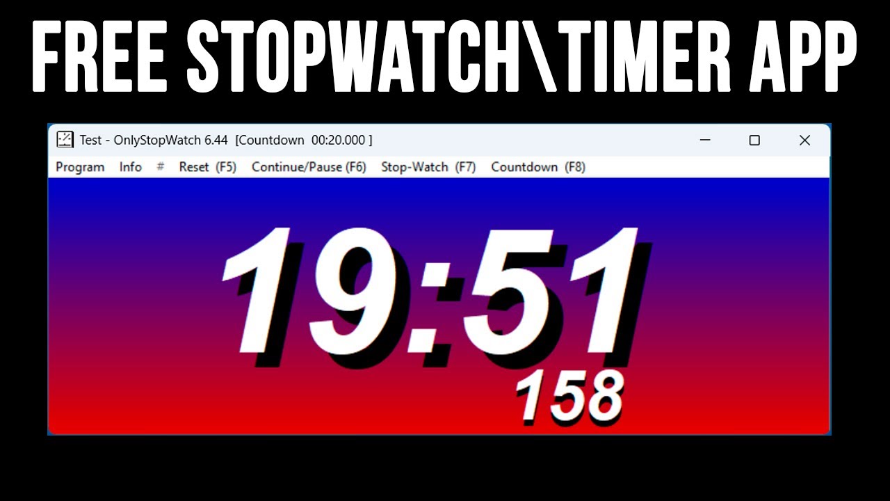 Free Stopwatch and Countdown Timer App for Windows