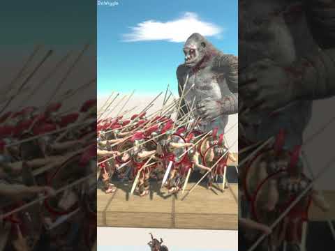 100x SPARTAN WARRIORS vs. GIANT GORILLA | Animal Revolt Battle Simulator