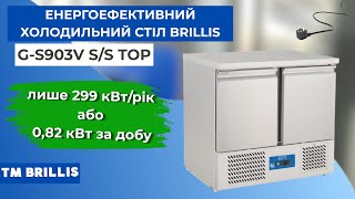 Стол холодильный двухдверный энергоэффективный BRILLIS G-S901V