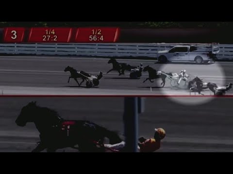 Driver hospitalized after crash during horse race at Hollywood Casino at The Meadows