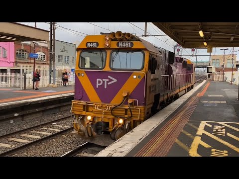 V/Line N Class Locomotive Light Engine at Newport