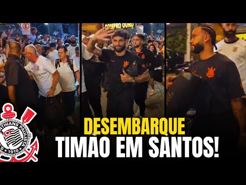 A FIEL FOI A LOCURA! CONFIRA O DESEMBARQUE DA DELEGAÇÃO DO CORINTHIANS EM SANTOS