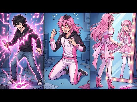 Boy Turns Into Pink Idol Girl! | TG TF Comic Dub 242