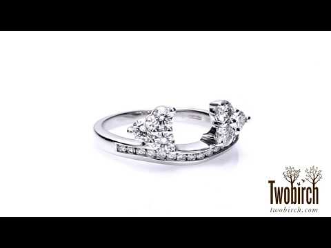 0.75 Ct. Round Cluster Contour Channel Set Anniversary Ring Wrap - TwoBirch - TB-WRAP-0077-WG-J