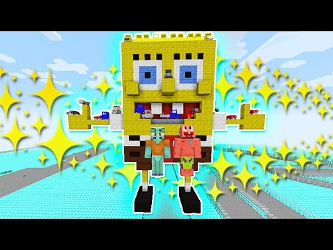 Minecraft: SpongeBob Race Car Mod! Racing Mini-Game Challenge! (With Squidward and Patrick Star!)
