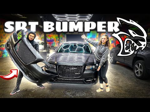WE INSTALLED SRT FRONT BUMPER ON MY V6 CHRYSLER 300