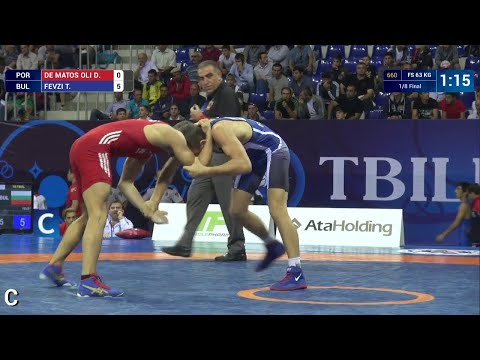 1/8 FS - 63 kg: T. FEVZI (BUL) df. D. DE MATOS OLI (POR) by TF, 11-0