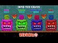 RED BALL 4 PINK BOSS Vs DARK BLUE BOSS Vs RED BOSS Vs GREEN BOSS INTO THE CAVES