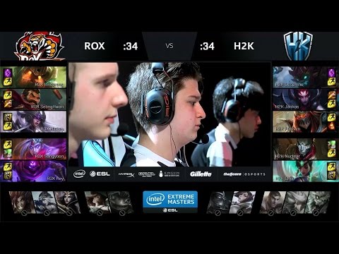 H2K vs ROX Game 2 Highlights - ROX TIGERS vs. H2K - Group A Winners' Match - IEM Katowice 2017