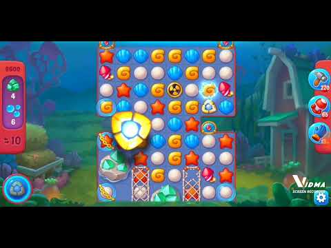 Fishdom. 8600 hard level no boosters and diamonds. 17 moves