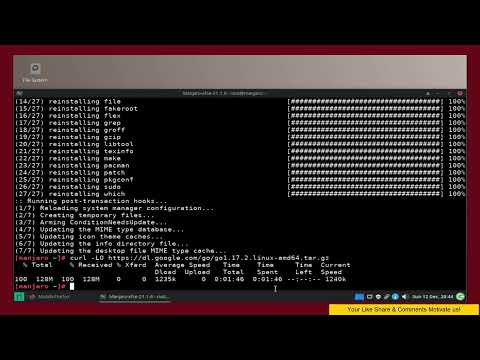 How to install Go (Golang)  On Manjaro 21.2.0 Linux