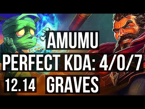 AMUMU vs GRAVES (JNG) | 4/0/7, 300+ games | KR Master | 12.14