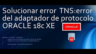 ORACLE TNS:error del adaptador de protocolo, ORA-12560: TNS:protocol adapter error