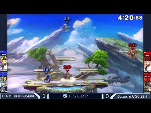 NCS4 WiFi Wednesdays - FS NME Xzax & Tyrant vs Scizor and UGC S2H - Losers Finals - Smash 4 3DS
