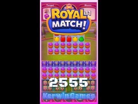 Royal Match Level 2555 - Hard Level - No Boosters Gameplay