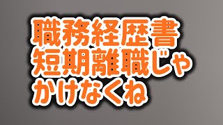 【短期離職2回】職務経歴書の書き方が分からなすぎて泣く